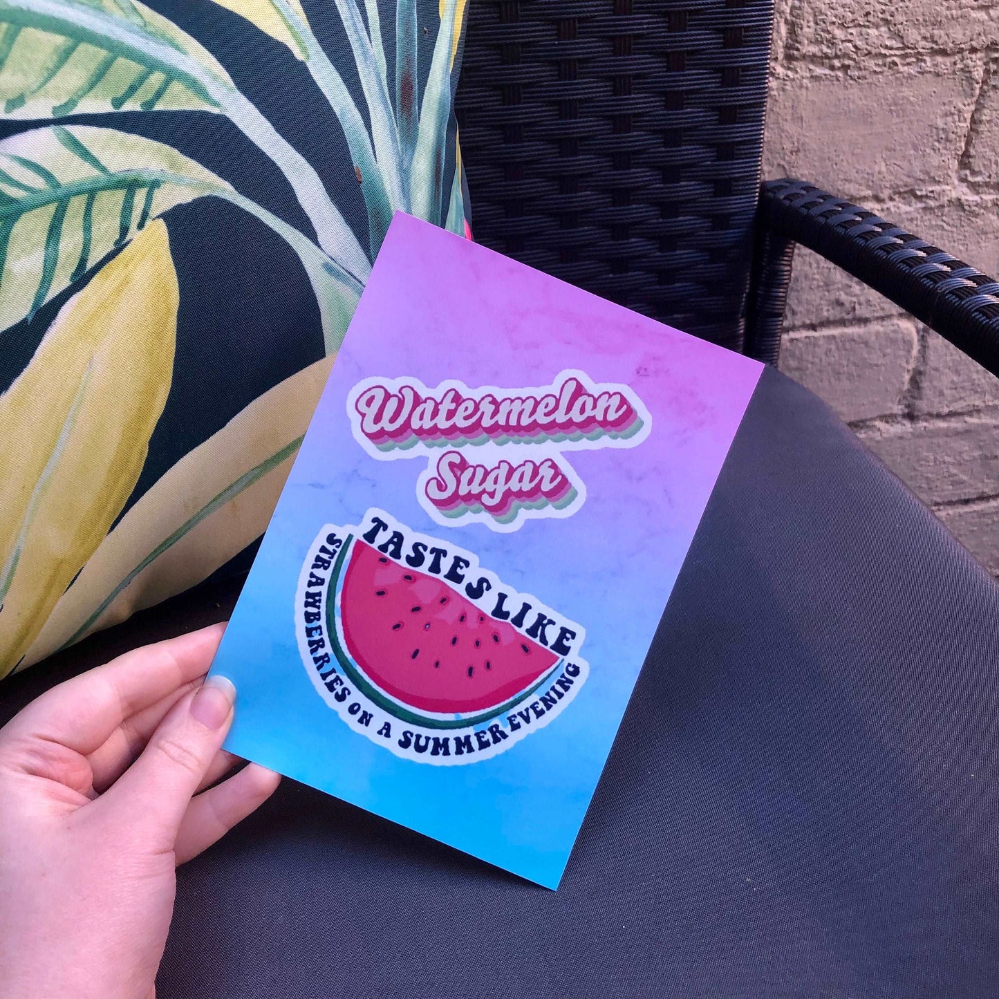 Watermelon Sugar Art Print - Diamond Candlelight
