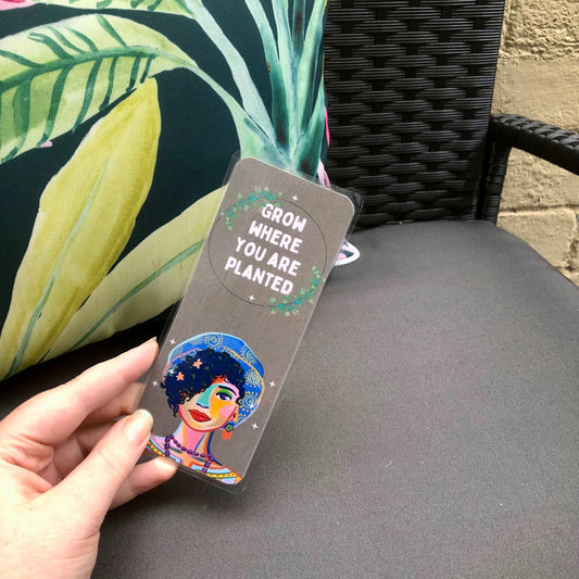 Grow Where You Are Planted Bookmark - Diamond Candlelight