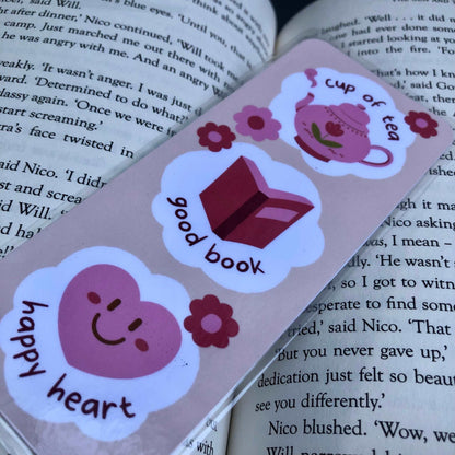 Happy Heart Bookmark - Diamond Candlelight