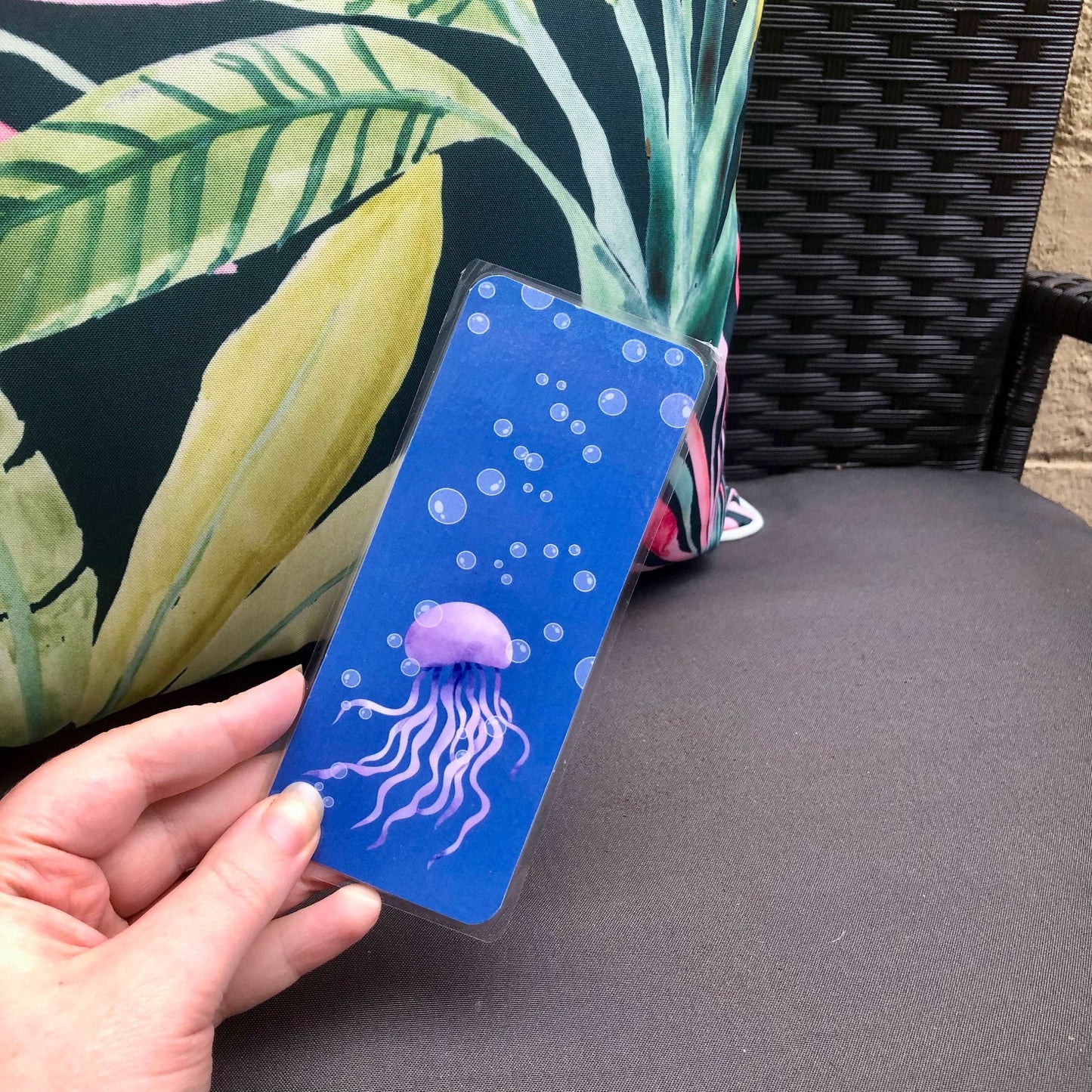 Jellyfish Under the Sea Bookmark - Diamond Candlelight