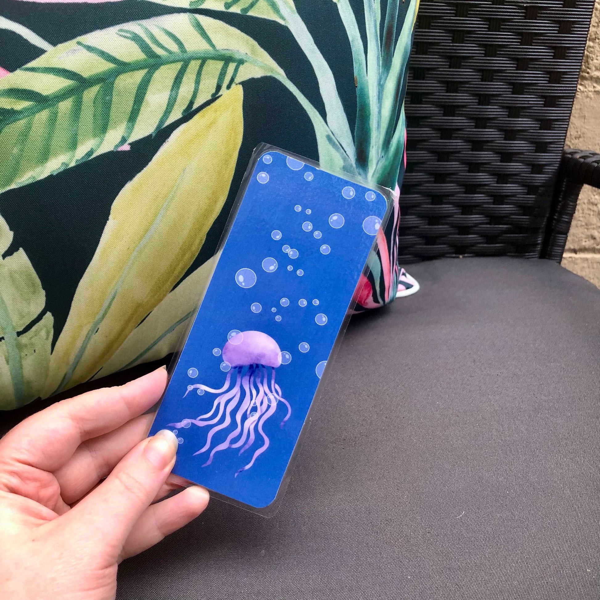 Jellyfish Under the Sea Bookmark - Diamond Candlelight