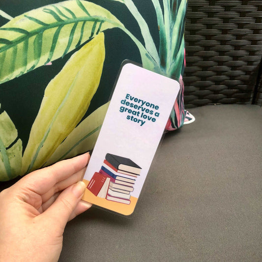 Everyone Deserves a Great Love Story Bookmark - Diamond Candlelight