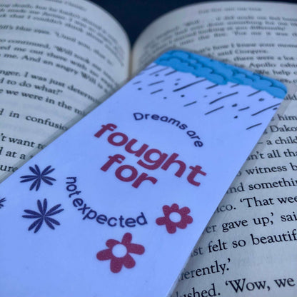 Dreams Are Fought For Bookmark - Diamond Candlelight