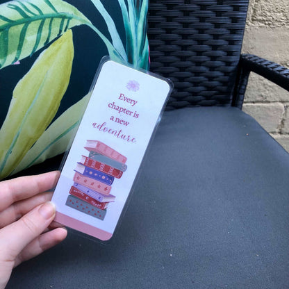 Every Chapter is a New Adventure Bookmark - Diamond Candlelight